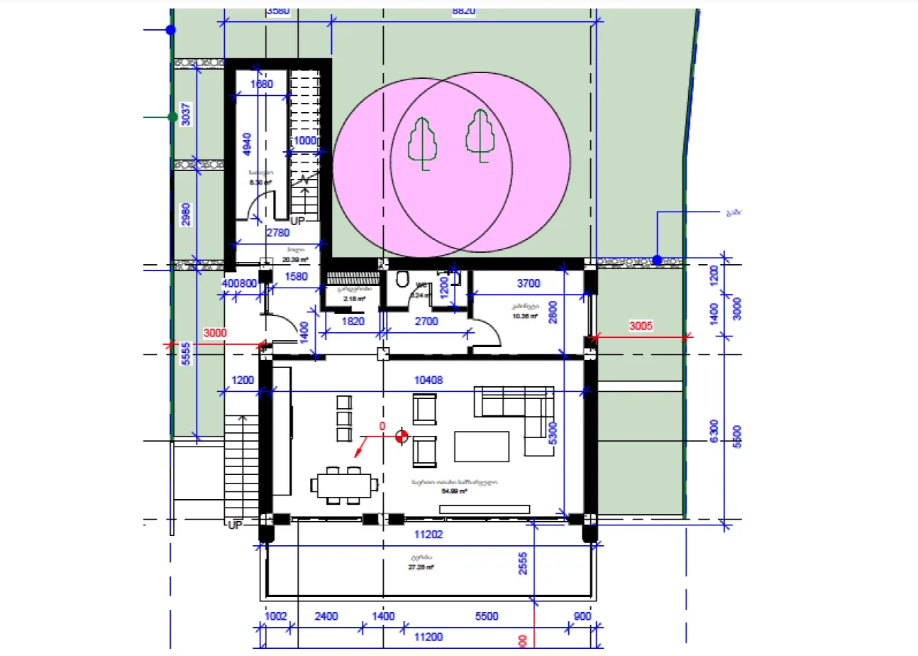 Land with project for 12 houses in Kojori